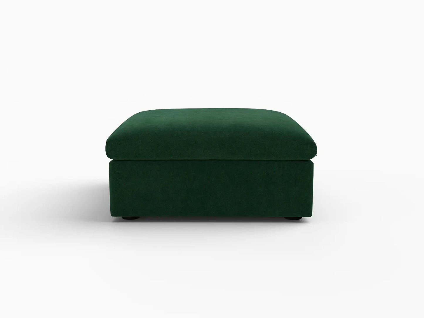 Deluxe Cloud Ottoman in Olive Green Velvet | 1-Piece (Includes 1 Ottoman), Living Room Accent, Easy To Clean, Stylish Design