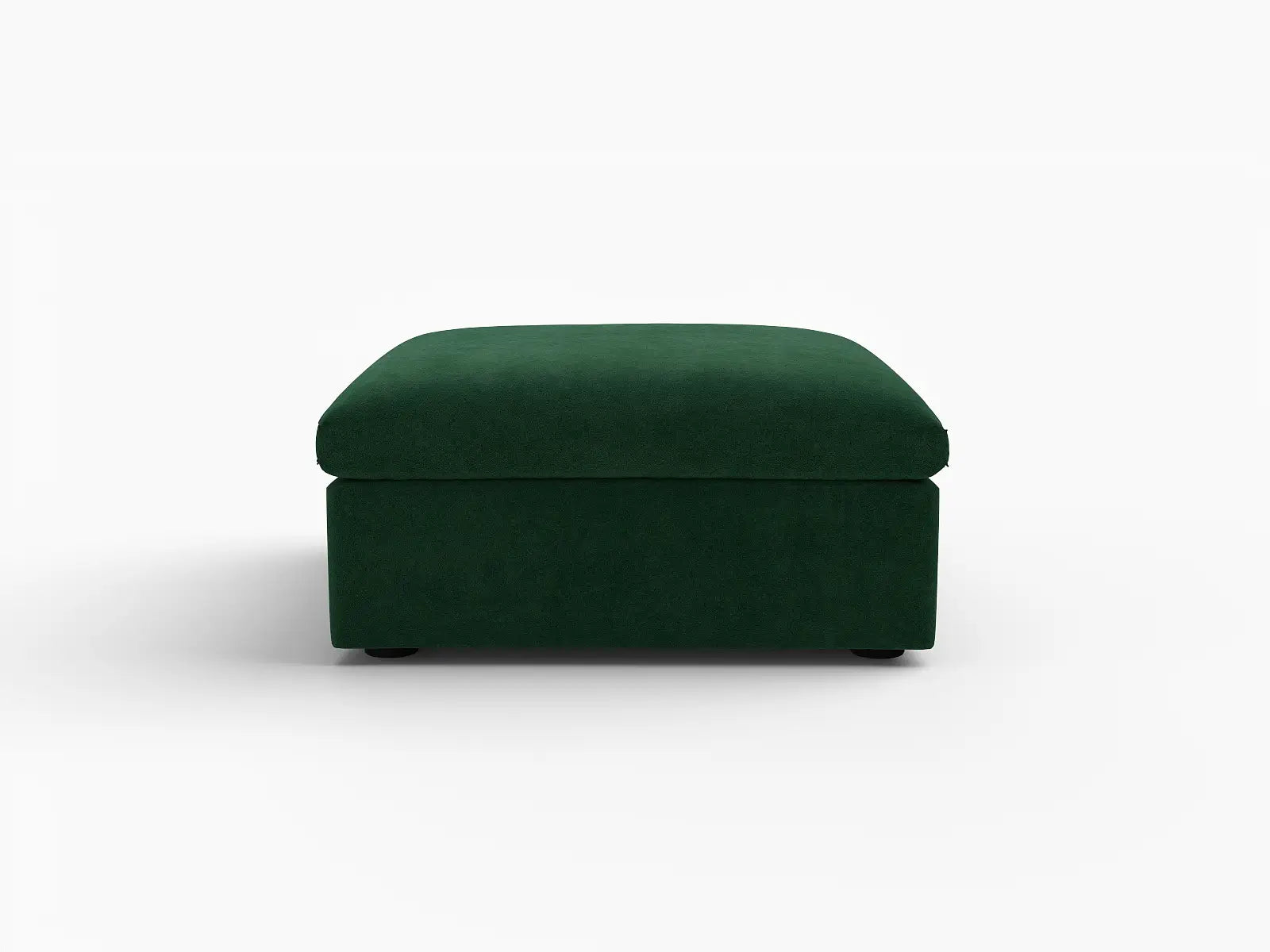 Deluxe Cloud Ottoman in Olive Green Velvet | 1-Piece (Includes 1 Ottoman), Living Room Accent, Easy To Clean, Stylish Design