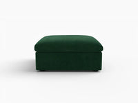 Deluxe Cloud Ottoman in Olive Green Velvet | 1-Piece (Includes 1 Ottoman), Living Room Accent, Easy To Clean, Stylish Design