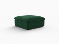 Deluxe Cloud Ottoman in Olive Green Velvet | 1-Piece (Includes 1 Ottoman), Living Room Accent, Easy To Clean, Stylish Design