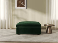 Deluxe Cloud Ottoman in Olive Green Velvet | 1-Piece (Includes 1 Ottoman), Living Room Accent, Easy To Clean, Stylish Design