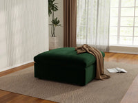 Deluxe Cloud Ottoman in Olive Green Velvet | 1-Piece (Includes 1 Ottoman), Living Room Accent, Easy To Clean, Stylish Design