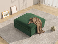 Deluxe Cloud Ottoman in Olive Green Velvet | 1-Piece (Includes 1 Ottoman), Living Room Accent, Easy To Clean, Stylish Design