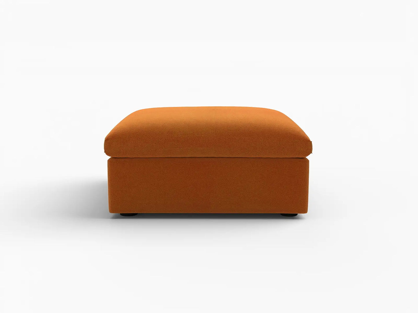 Deluxe Cloud Terracotta Ottoman | 1-Piece (Includes 1 Ottoman), Velvet Fabric, Living Room Accent, Washable Cushion Covers