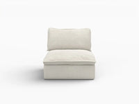 Deluxe Linen Cloud Sectional Sofas Covers | Beige Cotton Linen Sofa Cover for Middle Seat