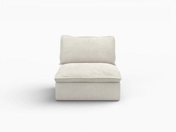 Deluxe Linen Cloud Sectional Sofas Covers | Beige Cotton Linen Sofa Cover for Middle Seat