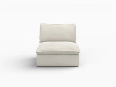 Deluxe Linen Cloud Sectional Sofas Covers | Beige Cotton Linen Sofa Cover for Middle Seat