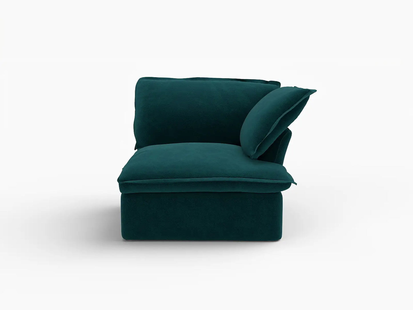 Sofá individual de 1 plaza Deluxe Cloud | 1 pieza, tela de terciopelo, fundas lavables