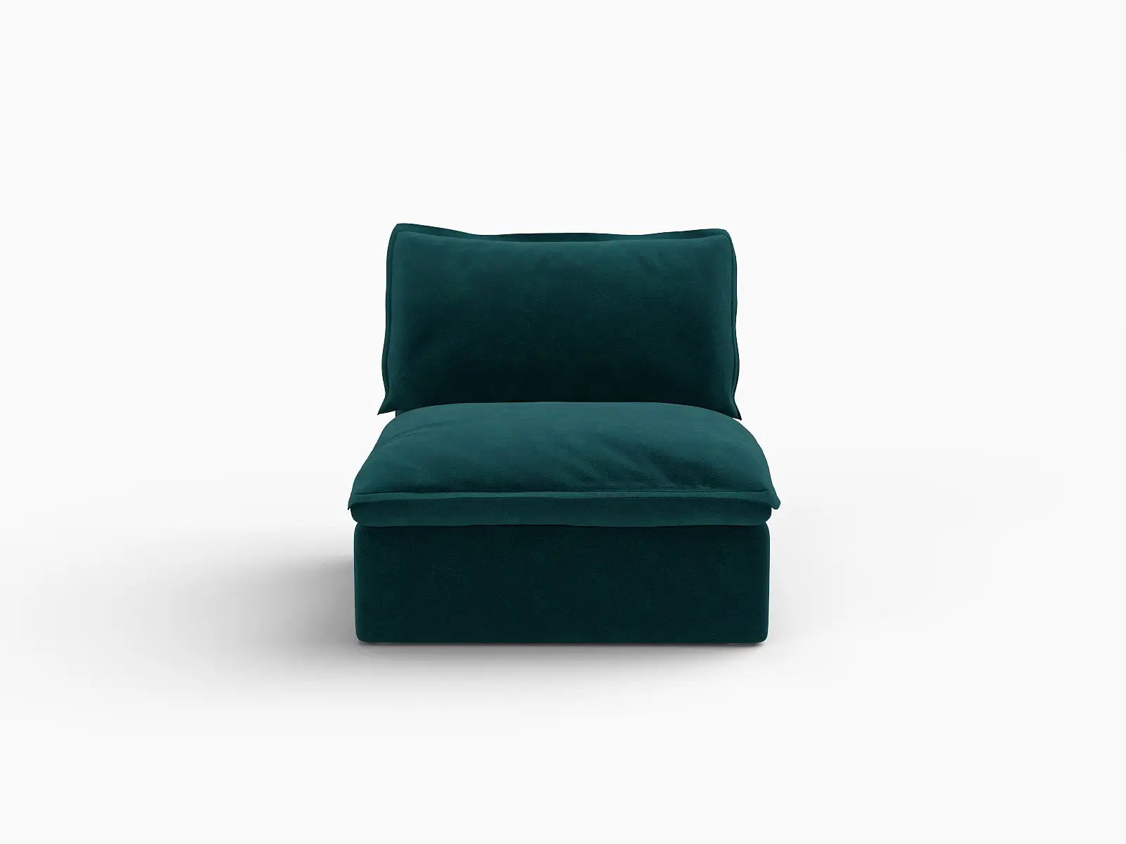 Sofá Individual Deluxe Cloud de 1 Plaza | 1 Pieza, Tejido de Terciopelo, Fundas Lavables