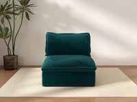 Sofá Individual Deluxe Cloud de 1 Plaza | 1 Pieza, Tejido de Terciopelo, Fundas Lavables