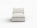 Deluxe Linen Cloud Sectional Sofas Covers | White Cotton and Linen Sofa Cover for Middle Seat