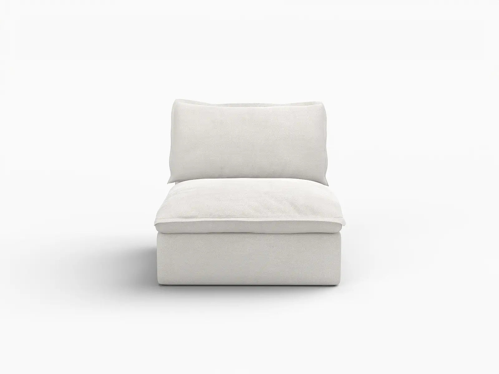Fundas de lino de lujo para sofás seccionales Cloud | Funda de sofá de algodón y lino blanca para asiento central
