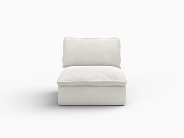 Deluxe Linen Cloud Sectional Sofas Covers | White Cotton and Linen Sofa Cover for Middle Seat