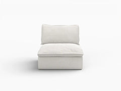 Deluxe Linen Cloud Sectional Sofas Covers | White Cotton and Linen Sofa Cover for Middle Seat