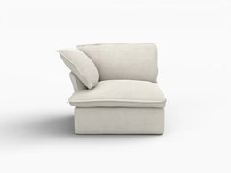 Deluxe Linen Cloud Sectional Sofas Covers | Beige Sofa Cover for Right Armrest Seat