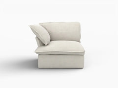 Deluxe Linen Cloud Sectional Sofas Covers | Beige Sofa Cover for Right Armrest Seat