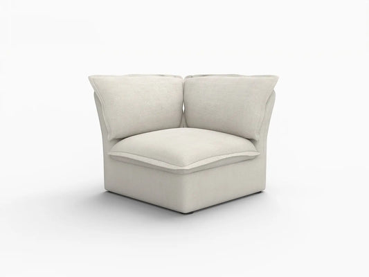 Deluxe Linen Cloud Sectional Sofas Covers | Beige Cotton and Linen Sofa Cover for Corner Seat