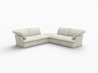 Deluxe Linen Cloud Sectional Sofas Covers | Beige Linen and Cotton Sofa Cover for 4-Seater with 1-Ottoman