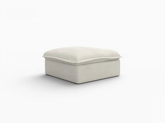 Deluxe Linen Cloud Sectional Sofas Covers | Beige Cotton and Linen Sofa Cover for Ottoman