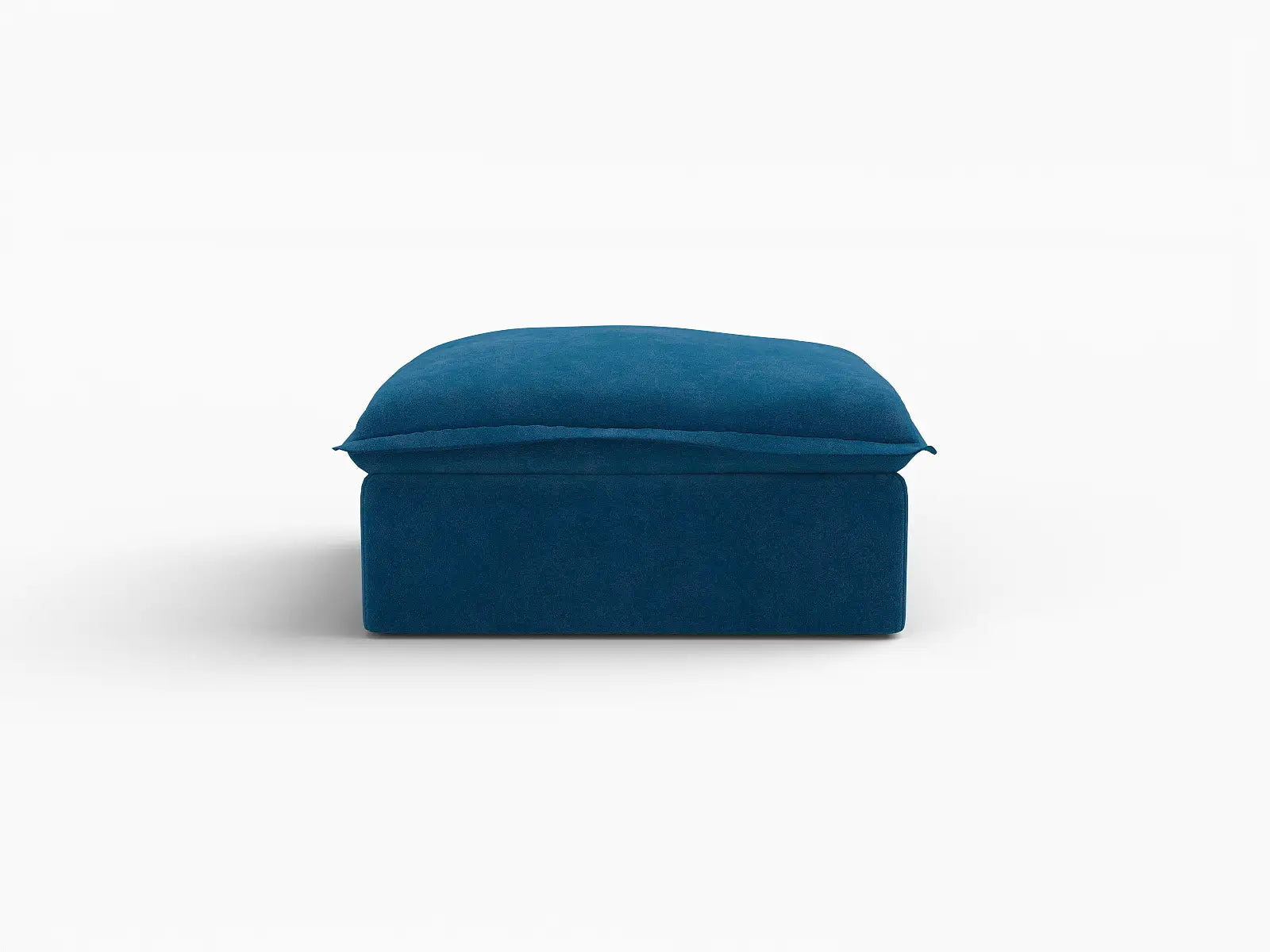 Puf de almacenamiento individual Deluxe Cloud Blue | 1 pieza (incluye 1 puf), tela de terciopelo, fundas lavables