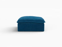 Deluxe Cloud Blue 1-Seater Storage Ottoman | 1-Piece (includes 1 ottoman), Velvet Fabric, Washable Covers
