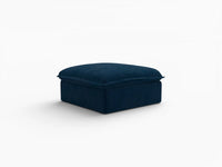 Deluxe Cloud Dark Blue 1-Seater Modular Ottoman | 1-Piece (includes 1 ottoman), Velvet Fabric, Storage Ottoman