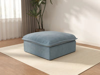 Deluxe Cloud Light Blue 1-Seater Ottoman | 1-Piece (includes 1 ottoman), Velvet Fabric, Storage Ottoman