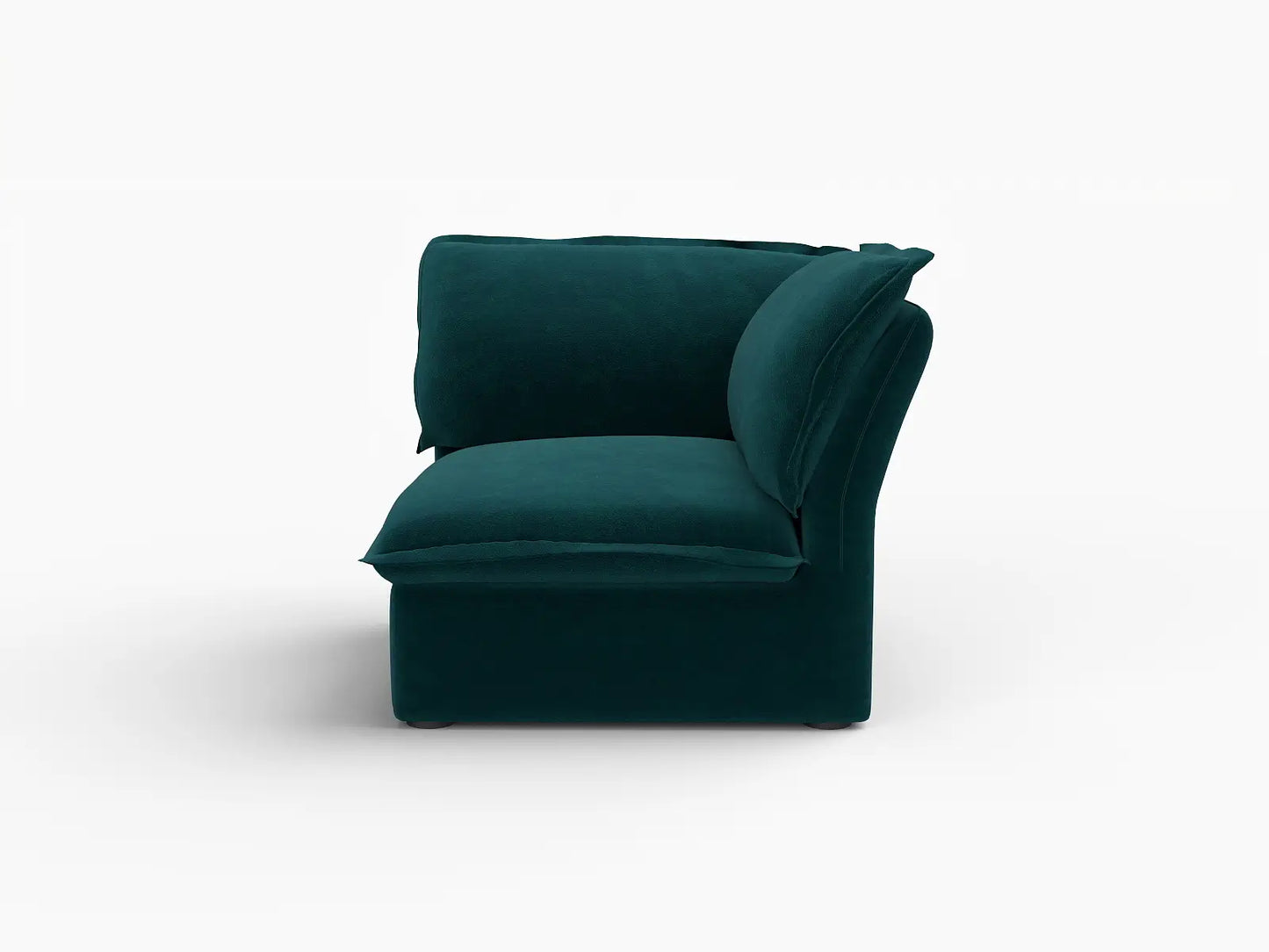 Sofá Individual Cloud Deluxe Turquesa de 1 Plaza | 1 Pieza, Tejido de Terciopelo, Fundas Lavables