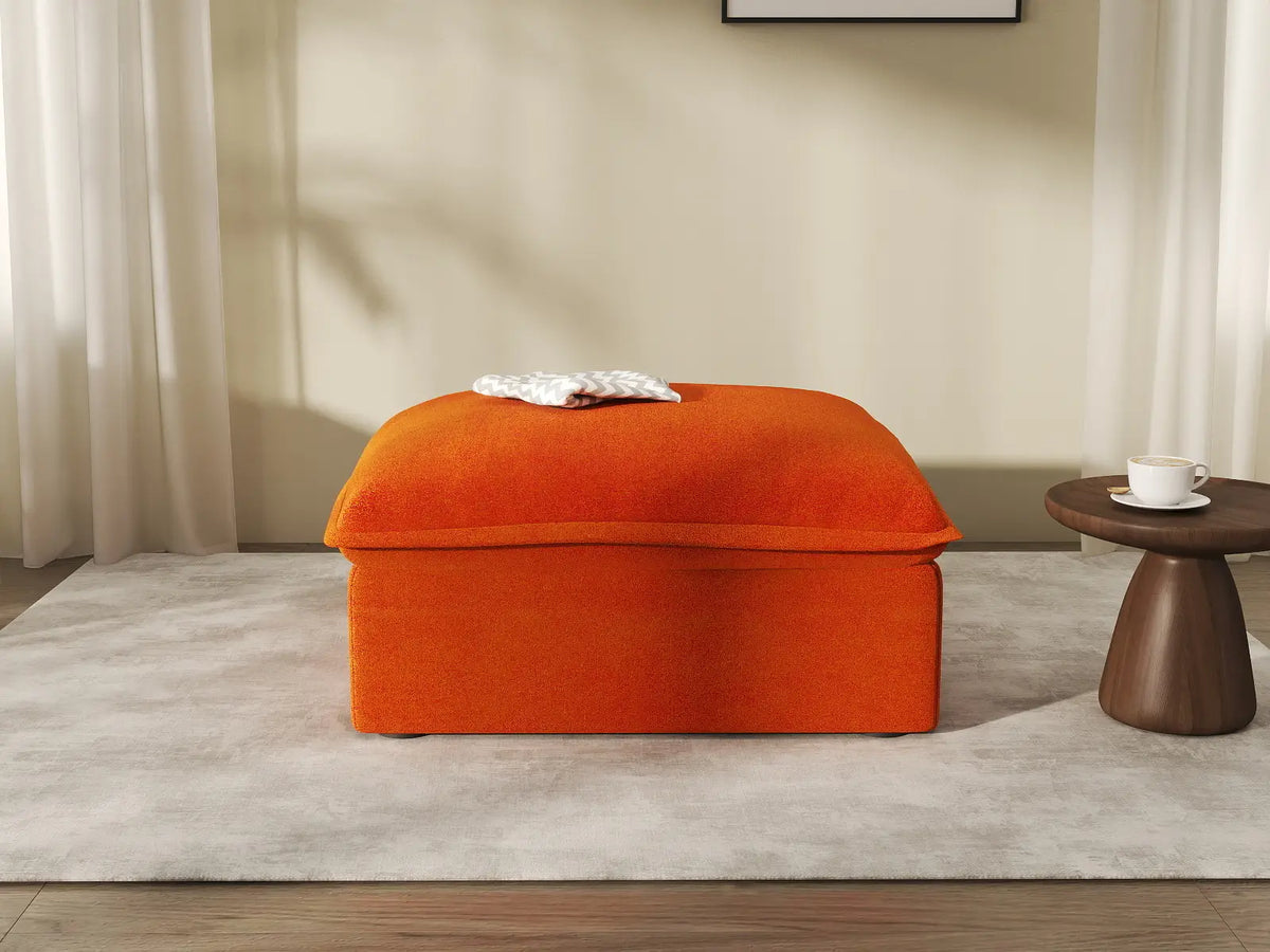 Puf de Almacenamiento Individual Deluxe Cloud Velvet | 1 Pieza (incluye 1 puf), Fundas Lavables