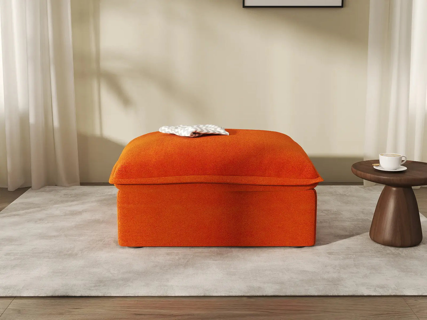 Puf de Almacenamiento Individual Deluxe Cloud Velvet | 1 Pieza (incluye 1 puf), Fundas Lavables