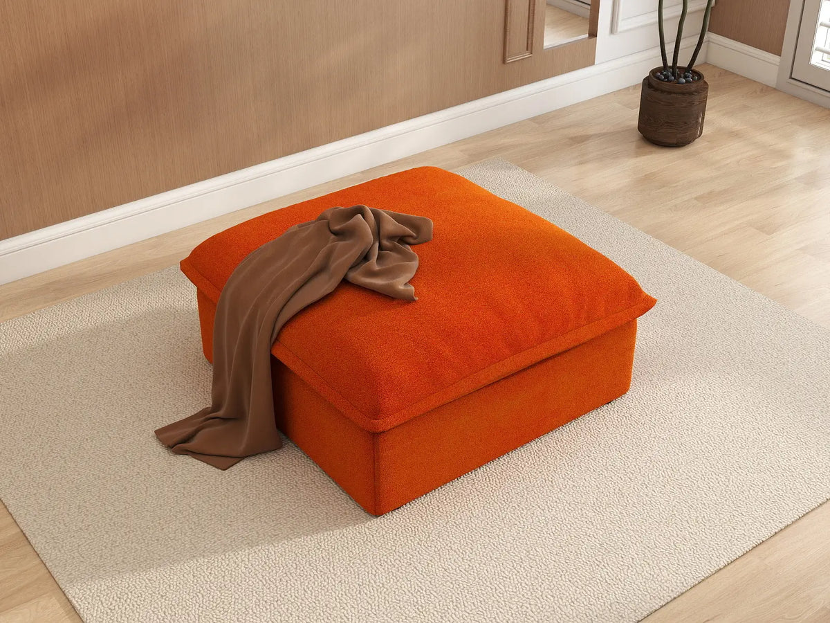Puf de Almacenamiento Individual Deluxe Cloud Velvet | 1 Pieza (incluye 1 puf), Fundas Lavables