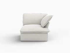 Deluxe Linen Cloud Sectional Sofas Covers | Cloud Sofa Cover Cotton and Linen White Left Seat
