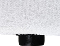 Deluxe Premium Cloud Sectional Sofas | White Cotton and Linen Armless Single Sofa 1-seater