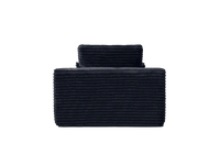 Essential 1-Seater Black Small Space Single Sofa | 1-Piece, Corduroy Fabric, Chaise-Style Comfort, Compact Design