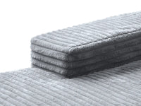 Essential 1-Seater Light Grey Small Space Single Sofa | 1-Piece, Corduroy Fabric, Chaise-Style Comfort, Compact Design