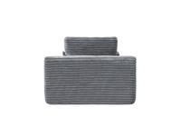 Essential 1-Seater Light Grey Small Space Single Sofa | 1-Piece, Corduroy Fabric, Chaise-Style Comfort, Compact Design