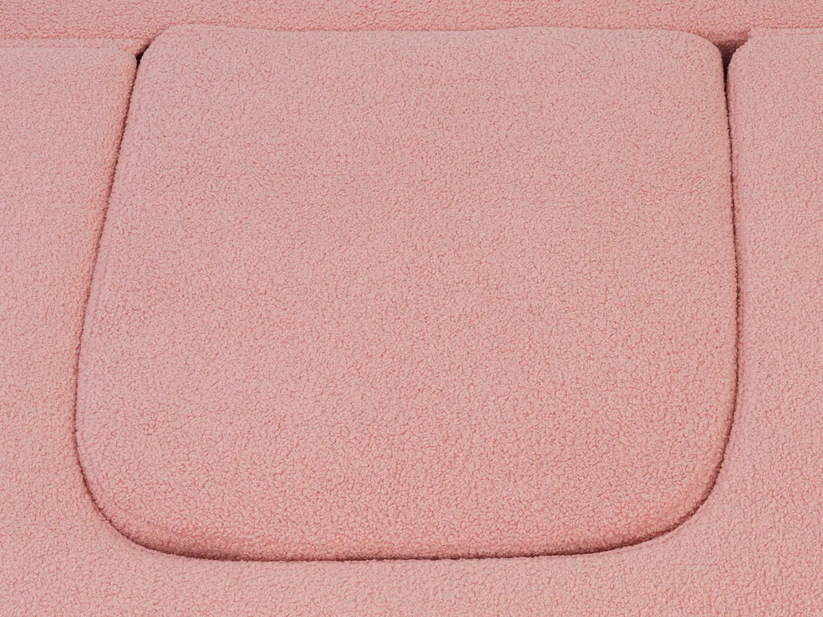 Essential 1-Seater Pink Small Space Single Sofa | Teddy Velvet Fabric, Includes Ottoman, Convertible Sleeper Design