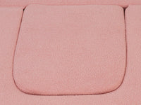Essential 1-Seater Pink Small Space Single Sofa | Teddy Velvet Fabric, Includes Ottoman, Convertible Sleeper Design