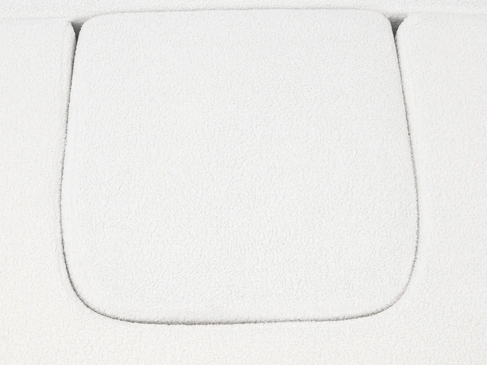 Essential 1-Seater White Small Space Single Sofa | Teddy Velvet Fabric, Includes Ottoman, Convertible Sleeper Design