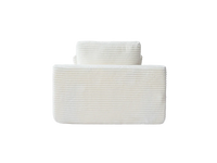 Essential 1-Seater White Small Space Single Sofa | 1-Piece, Corduroy Fabric, Chaise-Style Comfort, Compact Design