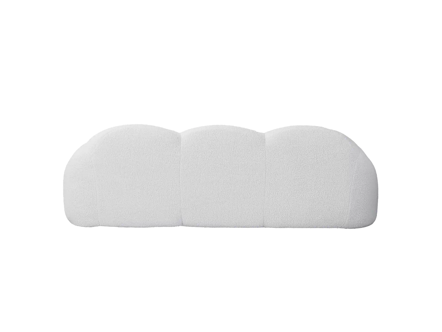 Essential 3-Seater Beige Small Space Couch Sectional | 1-Piece, Teddy Velvet Fabric, Apartment Friendly