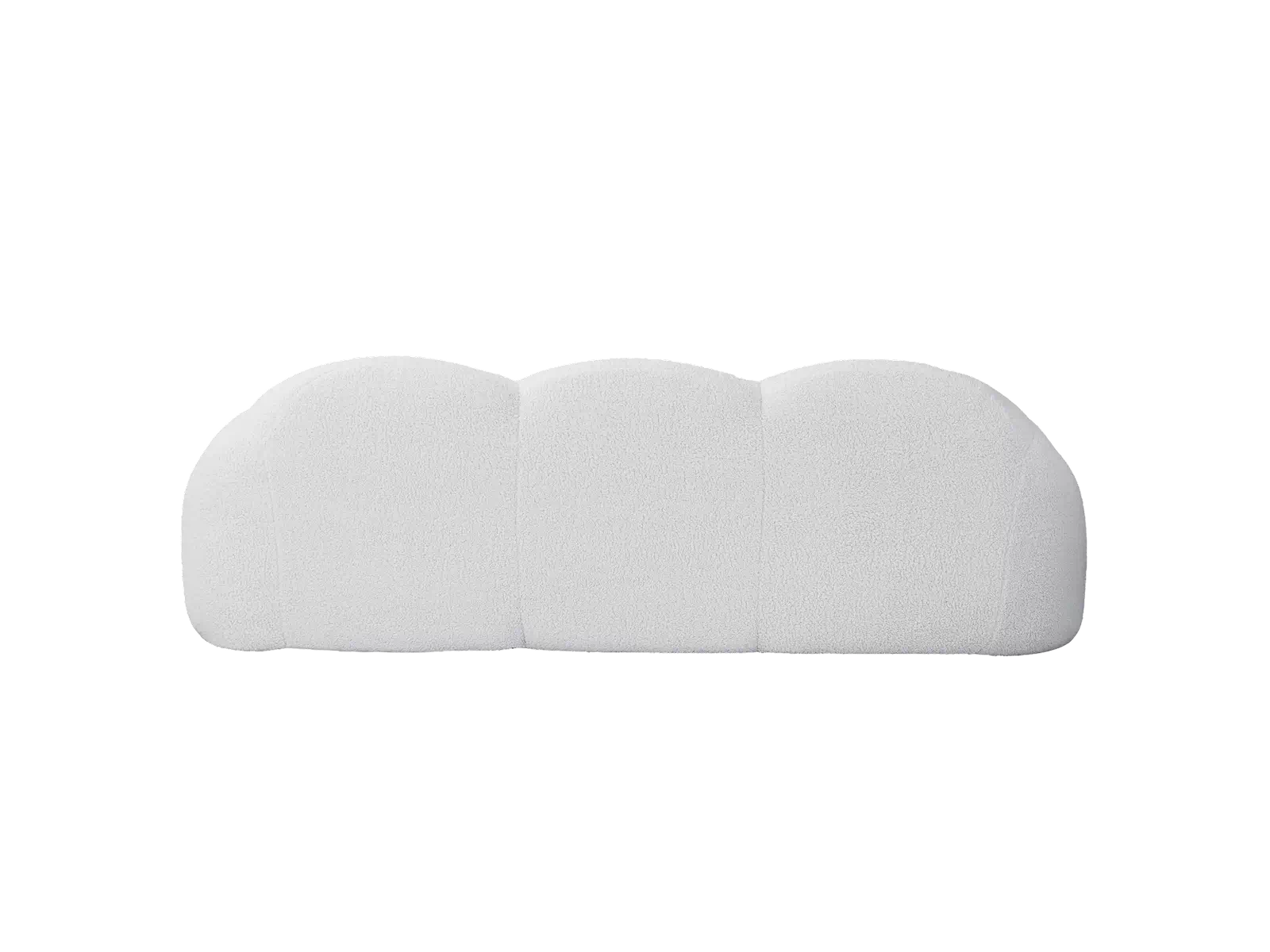 Essential 3-Seater Beige Small Space Couch Sectional | 1-Piece, Teddy Velvet Fabric, Apartment Friendly