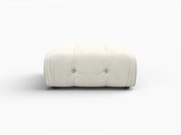 Éther Beige Ottomans | 1-Piece (includes 1 ottoman), Velvet Fabric, Fixed Upholstery