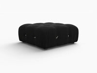 Otomana modular Matrix negra | 1 pieza, tela de terciopelo, ideal para apartamentos
