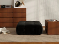 Otomana modular Matrix negra | 1 pieza, tela de terciopelo, ideal para apartamentos