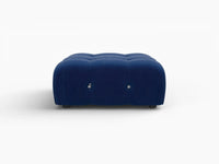 Éther Blue Ottomans | 1-Piece (includes 1 ottoman), Velvet Fabric, Fixed Upholstery