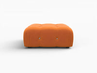 Éther Orange Ottomans | 1-Piece (includes 1 ottoman), Velvet Fabric, Fixed Upholstery