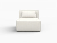 Sofá modular individual Matrix de 1 plaza, color beige | 1 pieza, tela Cloud Velvet, para espacios pequeños