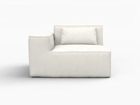 Forma Beige 1-Seater Single Sofa | 1-Piece, Cloud Velvet Fabric, Fixed Upholstery