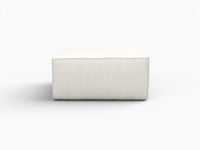 Beige Ottoman | 1-Piece, Cloud Velvet Fabric, Fixed Upholstery
